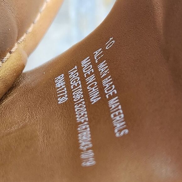 Target Shade & Shore Women's White-Brown Sandals Slip-on Size 10 - Picture 8 of 11